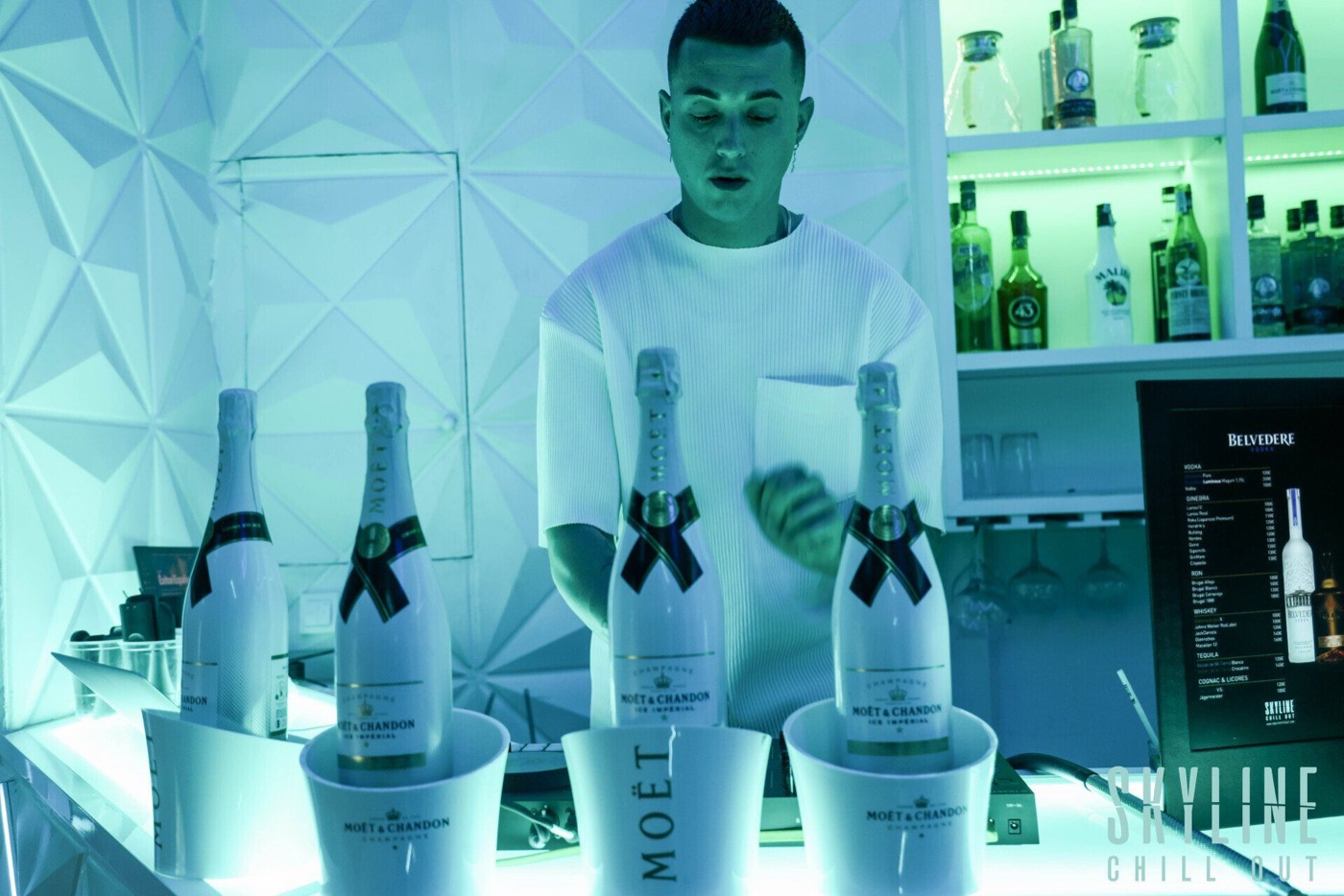 Moët Ice Imperial en la barra de Skyline